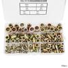 180pcs M3 M10 Rivet Nut Kit Zinc Plated Carbon Steel Flat Head Threaded Insert Rivet Nutsert