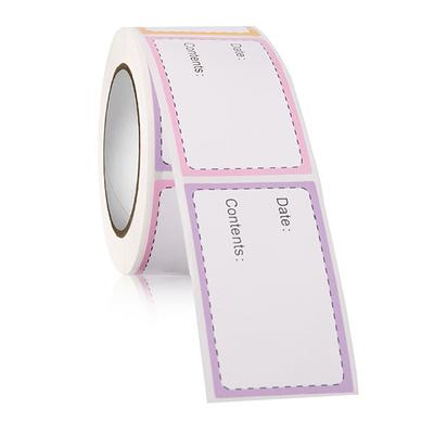 250Pcs/Roll Αυτοκόλλητη κατάψυξη Ψυγείο αποθήκευσης τροφίμων Αυτοκόλλητο ετικέτες Λευκά αυτοκόλλητα ημερομηνίας για αποθήκευση στο σπίτι Ετικέτες