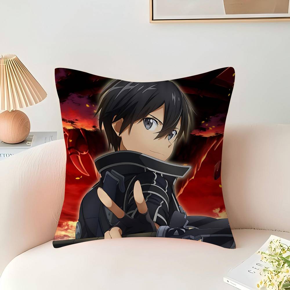 Anime SAO K-Kirigaya-Kazuto Personalisiertes Bild Text Heimdeko Kissen Haushaltsgeschenke 45x45cm