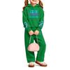 Girls' Printed Hoodie and Sweatpants Set, 2-Piece Casual Outfit for Everyday Wear