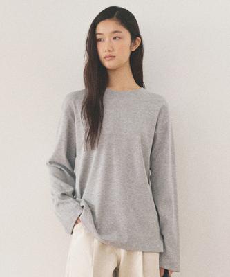 Manggomaenipeullijeu Croffle Over Fit Tee_Melange Gray