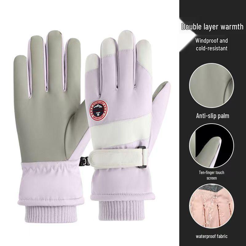 Unisex Winter Skihandschuhe: Samtgefüttert, Touchscreen-kompatibel, Winddicht und Kälteschutz für Outdoor-Sportarten