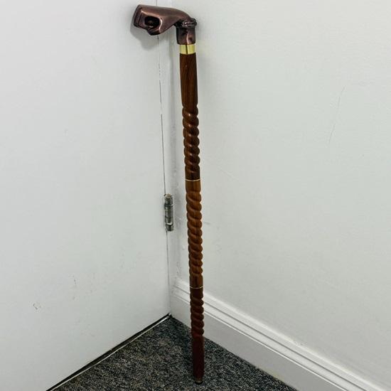 Walking Stick Premium Quality Style Punch Head Handle Handmade Wooden Cane