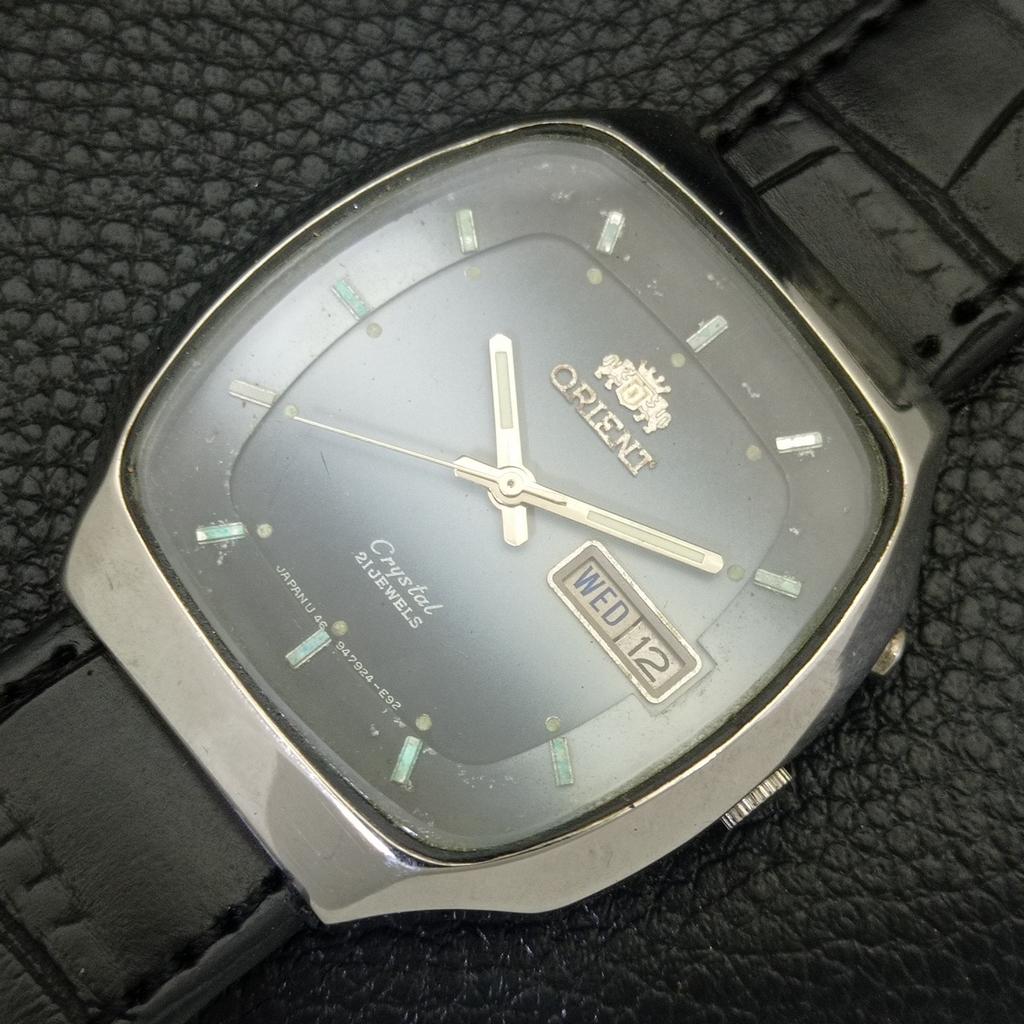 VINTAGE ORIENT CRYSTAL AUTOMATIC JAPAN 46941 MENS ORIGINAL DIAL WATCH a703357-1 R213b-a703357