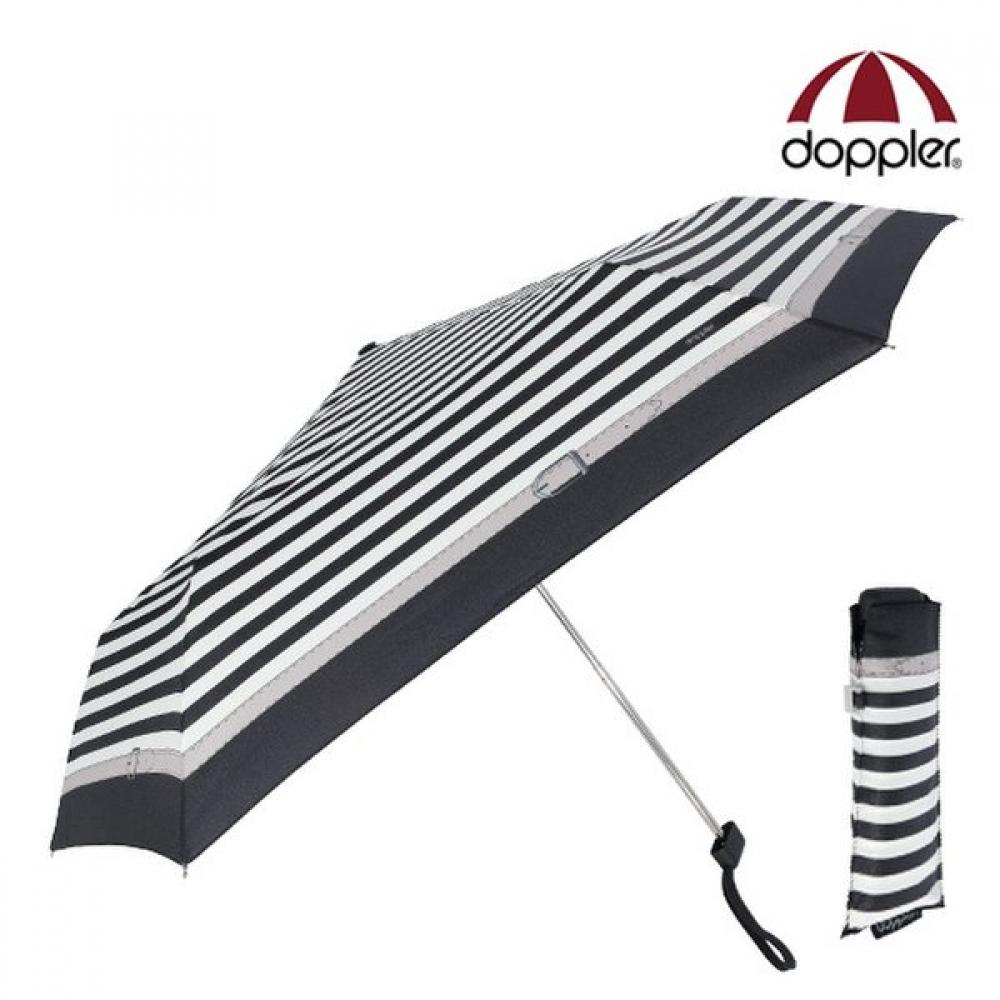 Doppler Тонкий зонт-трость в полоску и клетку Iudl 1001 Red