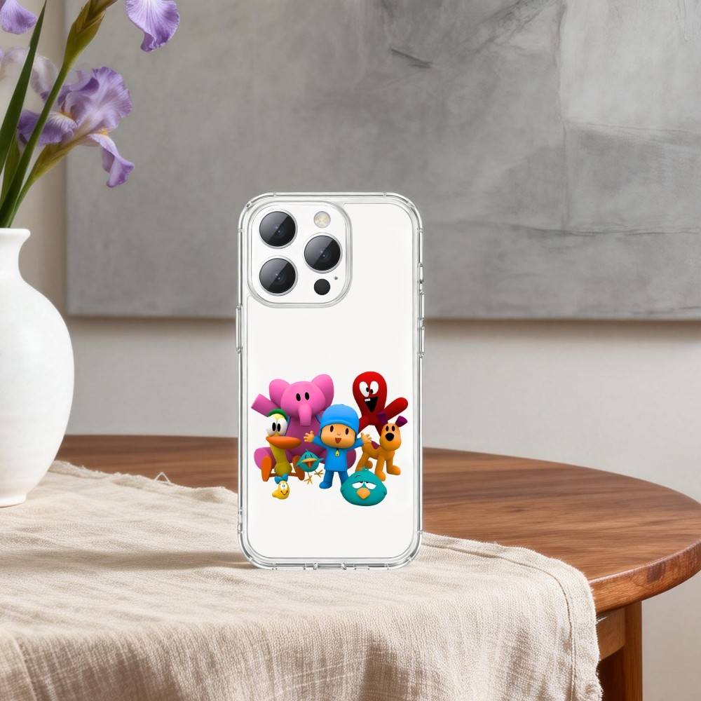 

C-Cartoon P-Pocoyos Cute Phone Case For iPhone17p 16 15 14 13 12 11 Mini Pro Max Plus Transparent Cover iPhone12PRO