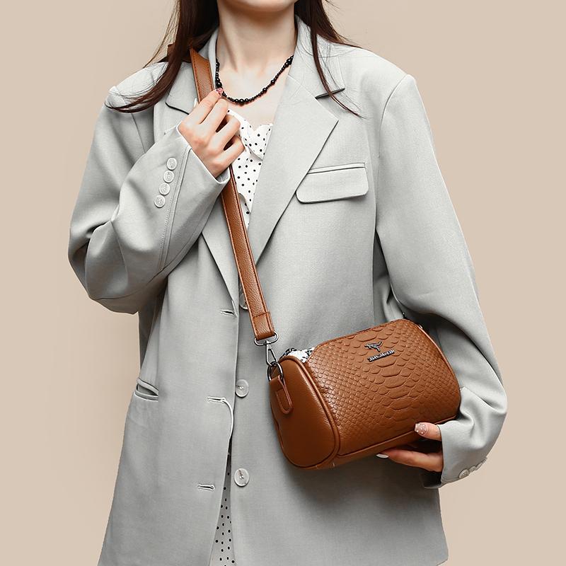 Damen Mehrschichtige Umhängetasche für Mode Luxus Designer Damen Hochwertige Leder Messenger Bags