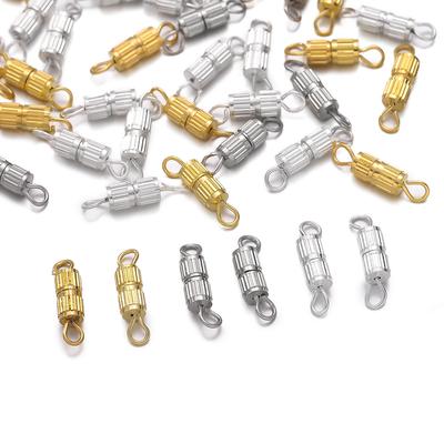 20 Stück Schraubverschlüsse aus Kupfer und Messing, Verschlusskappen für Kordelenden, Verbindungsstücke für die Schmuckherstellung (Armbänder, Halsketten)