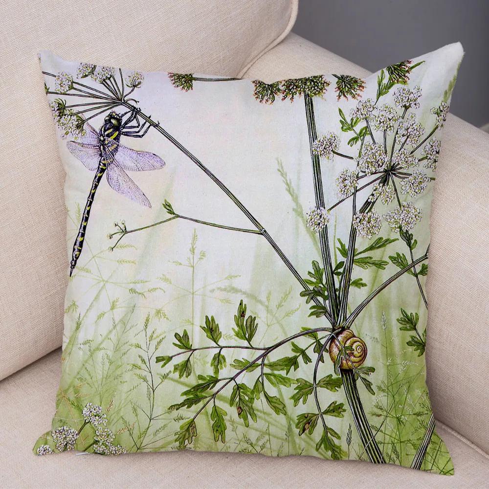 Bedroom Sofa Car Cushion Cover Cartoon Animal Colorful Fox Bird Squirrel Series Home Office Decoration Pillow