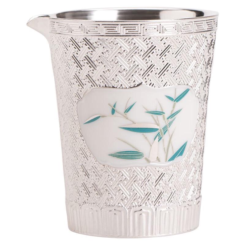 

SUSHI CERAMICS Gilded Silver Bamboo Ceramic Fair Cup