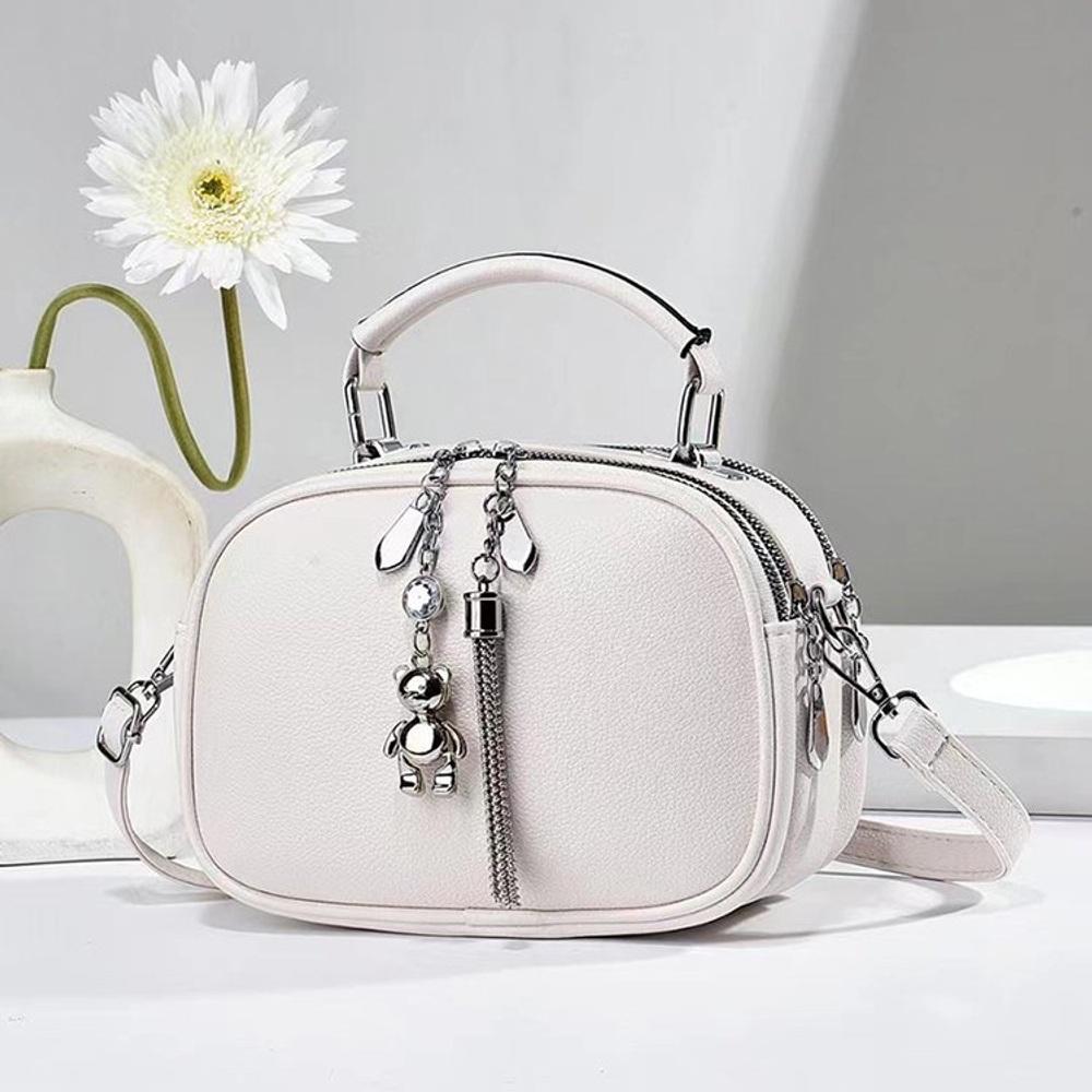 Women s Mini Crossbody Bag Fashion Shoulder Purse One Size бежевый