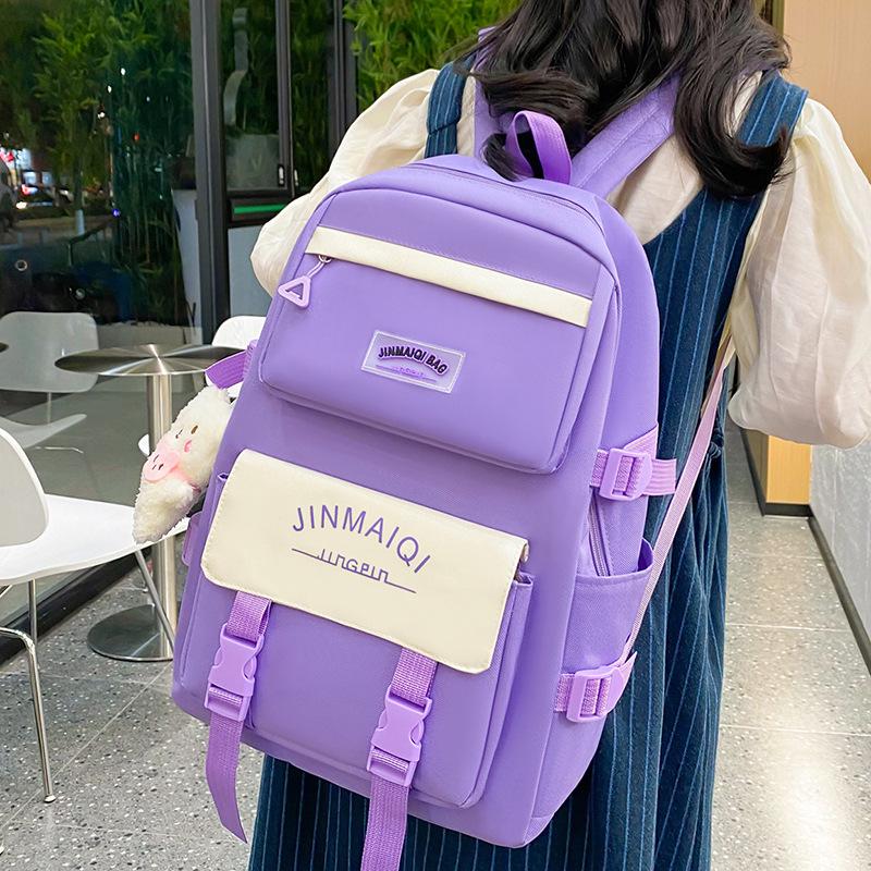 Children's Schoolbag, Girls, Elementary School Students, Junior High School Students, Contrasting Backpacks, High School Students, College Students
