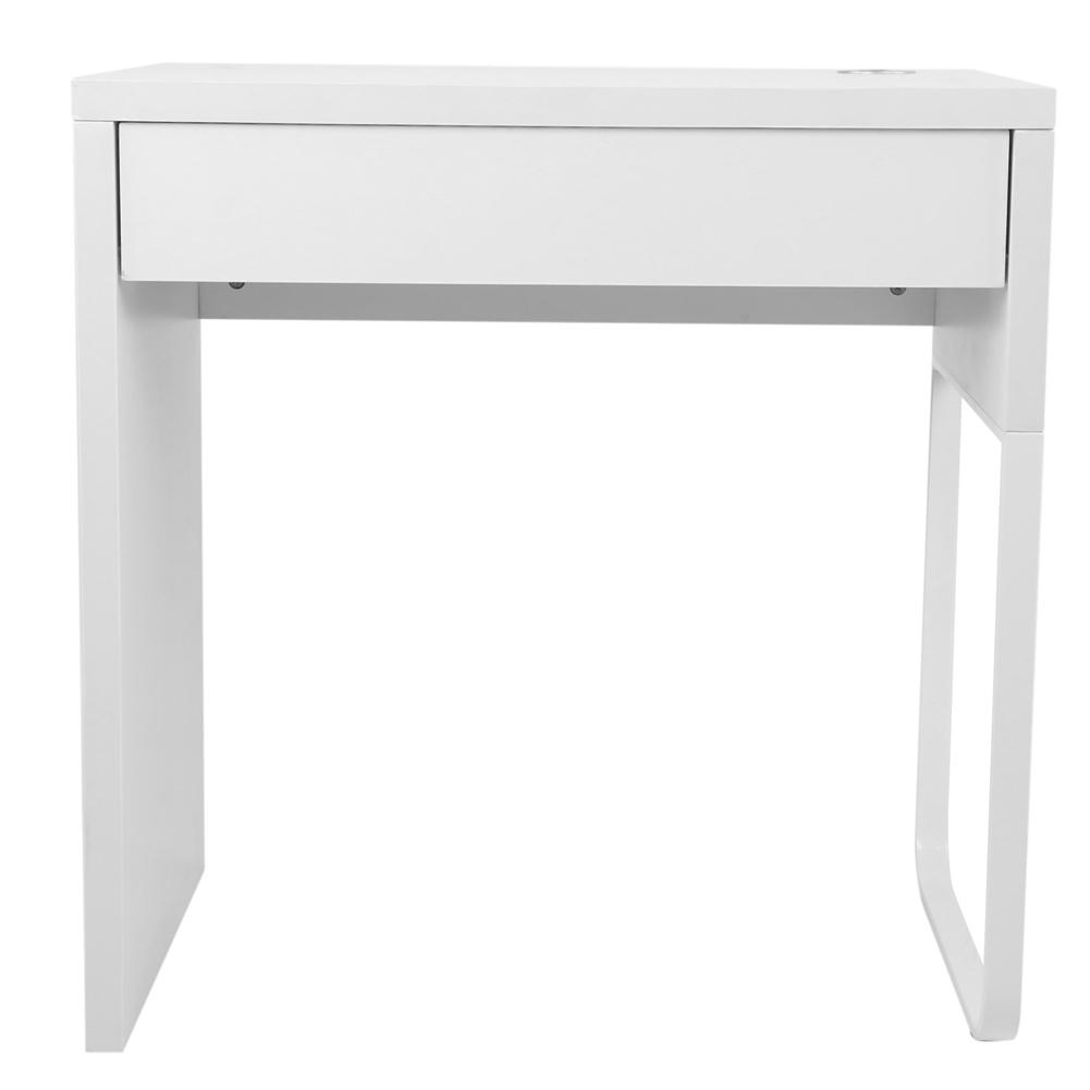 Birou de calculator alb cu sertar masă de scris pentru uz casnic, studiu, birou, mobilier de uz casnic alb
