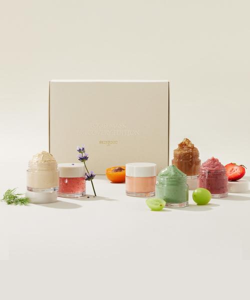 SKINFOOD Food Mask 6-Type Set Discovery Edition (+Mask Brush)
