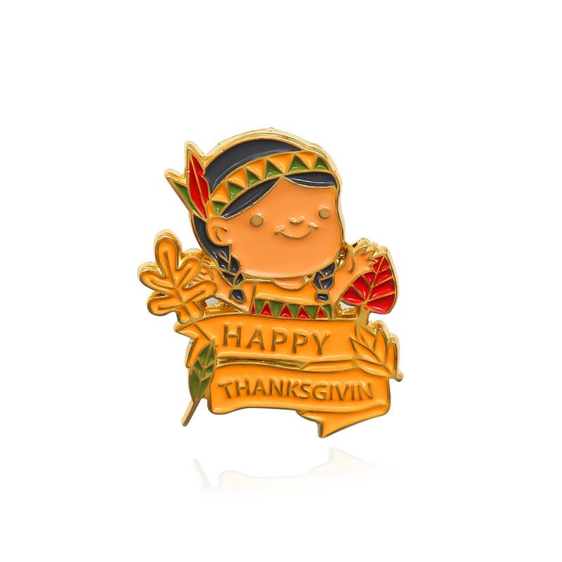 Braided Hair Girl Holiday Brooch: Trendy Ribbon Badge Ornament