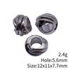 Hammered Texture Tube Spacer Beads Alloy Loose Beads For DIY Bracelet Dreadlocks Hair Braiding Jewelry Making Parts