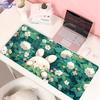 Lovely Rabbit Large Gaming Keyboard Mouse Pad Anime Green Plant Computer Gamer Tablet Mause Pad Long Mousepad 900x400 Cute Mats
