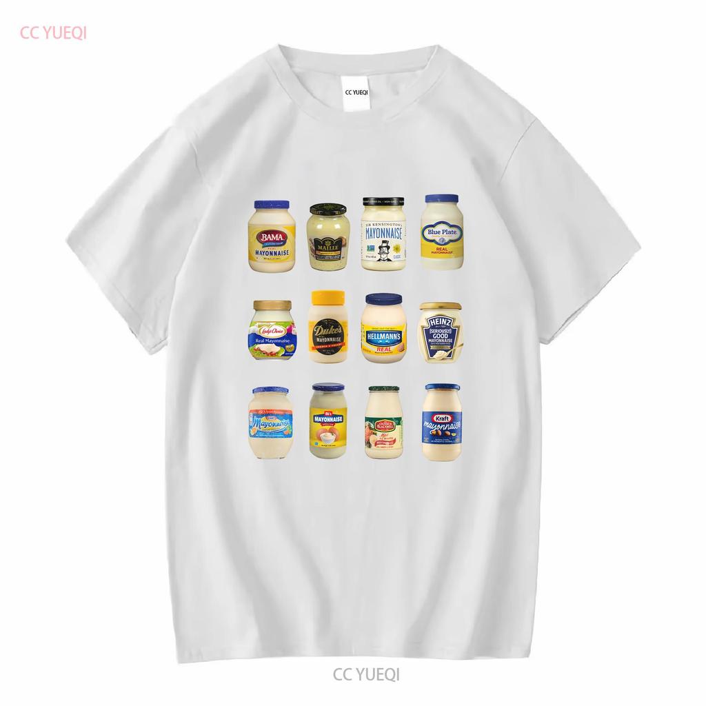 Vintage Mayonnaise Hemd T-Shirt Liebhaber Lustig Mayo Süchtiger Lang- oder Kurzarm Vintage Gewaschen Bequem Vielseitig Streetwear
