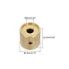 uxcell Guitar Bass Dome Black Shell Gold Metal Volume and Tone Control Knobs for Electric Guitars and with Internal Hex Set of 3 Knobs, Top, 6mm,