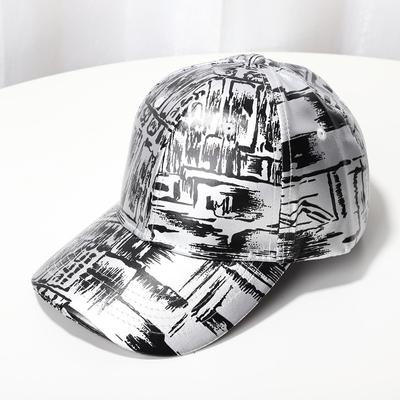 Berretto da baseball retrò da donna con stampa leopardata, pelliccia spessa e graffiti, personalizzato con visiera a becco d'anatra, cappello alla moda per la primavera/estate, da esterno, parasole
