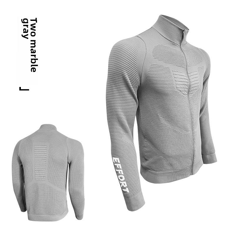 

Мужская дышащая спортивная куртка XB - воротник-стойка на молнии, длинный рукав, быстросохнущая, для бега и фитнеса Graphite Gray