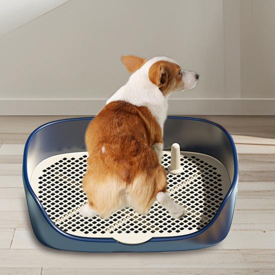 Pet Dog Toilet Portable Pet Lavatory with Protection Wall Potty Training Toilet with Grille Litter Box for Cat Puppy Small Medium Dogs