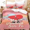 UN VERANO SIN TI Bettwäsche-Set Einzelbett Twin Full Queen King Size Bettwäsche-Set für Erwachsene Kinder Schlafzimmer Bettbezug-Sets 3D-Druck Bad Bunny