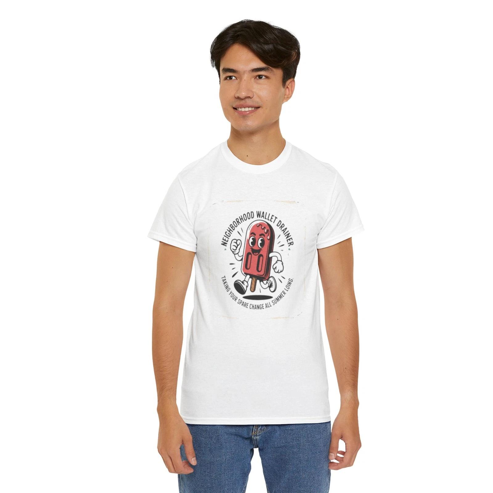 Funny Ice Cream Man T Shirt Distressed Popsicle Novelty Truck Driver Humorous S