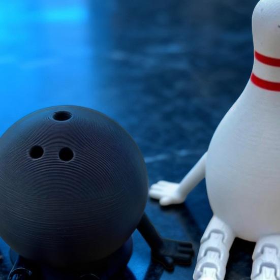 Bowling Buddy Figurine Bowling Ball Ornament with Articulated Legs Mini Bowling Pin Decoration Collectible for Home Shelves Desks Tables Display