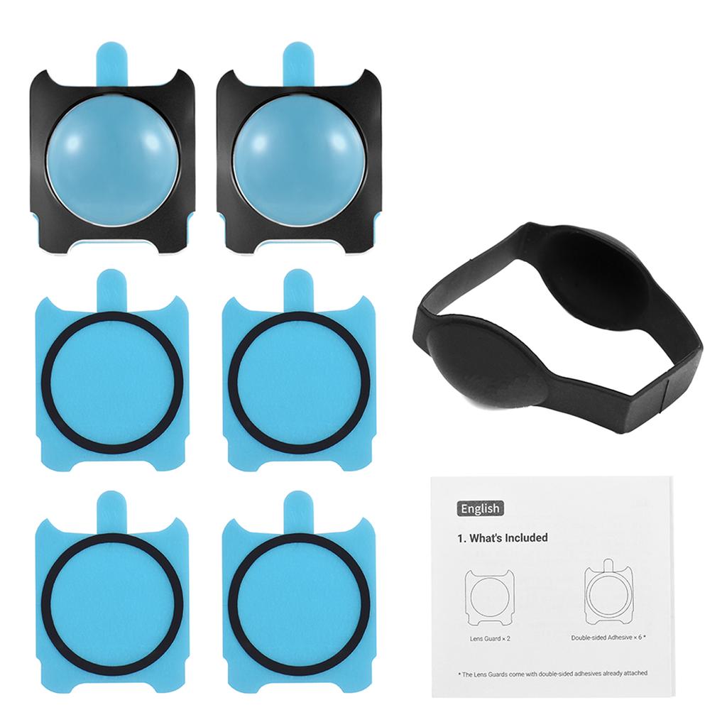 2pcs Panoramic Camera Lens Guards Lens Protective Cover Lens Protector Compatible with Insta360 ONE R RS Camera