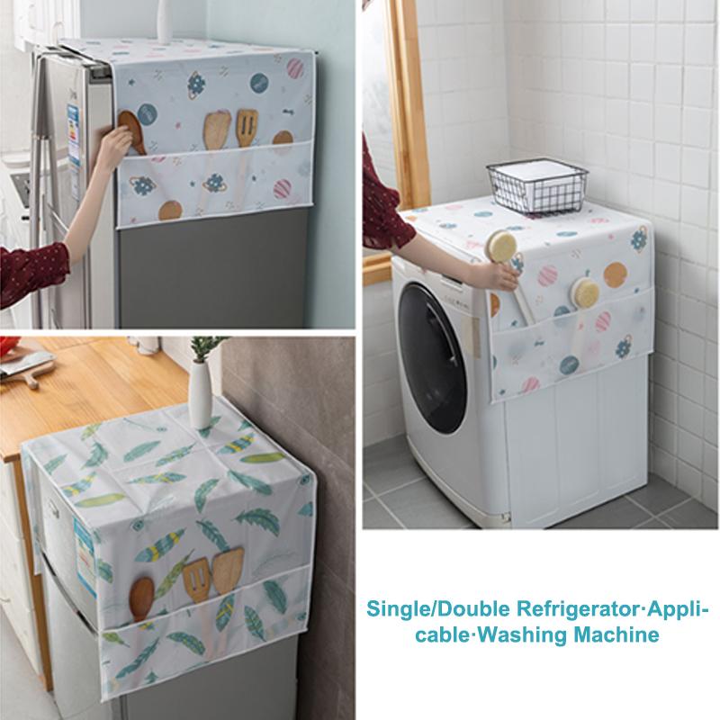 Refrigerator And Washing Machine Dust Cover Storage Hanging Bag Washable Protect Cover Cloth Storage Bag