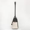 Niche High-End LP27 Women's Luxury Cowhide and Canvas Leather Shoulder Makeup Bag with Large Capacity.