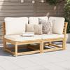 VidaXL Garden Lounge Set with Cushions 3 Pcs, Sofa with Backrest, Furniture Set, Outdoor Patio Terrace Furniture, 366492