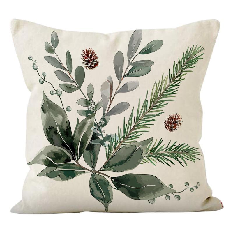 Botanical Art Print Home Decor Pillowcase Bedroom Living Room Sofa Decoration Polyester Cushion Cover With Zipper