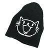 Scorpy Cat Print Knit Cap for Cat CAT Black Lovers, LOVER,