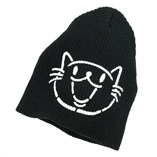 Scorpy Cat Print Knit Cap for Cat CAT Black Lovers, LOVER,