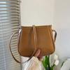 Women'S Bag Trend Large Capacity Pu Leather Portable Cross Body Bucket Bag Single Shoulder Bag Crossbody Bag