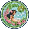 8 pieces/set Disney Moana Series Diamond Painted Coasters DIY Diamond Art Coasters 5D Full Diamond Diamond Coasters Acrylic Round Cups