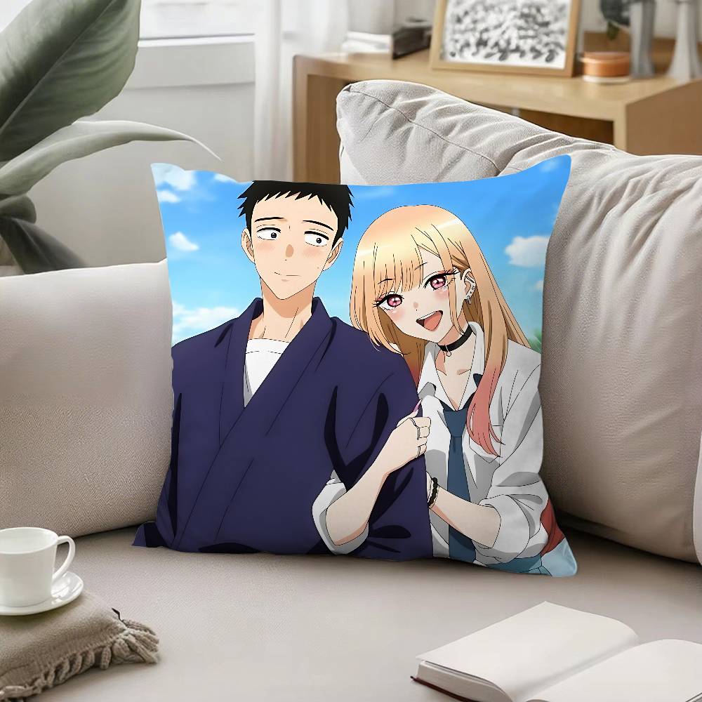 Anime My Dress-Up Darling Throw Pillow Covers Pattern Cushion Cover Suitable For Sofa Bedroom Car Pillow Cover