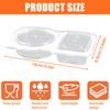 Double Compartment Condiment Container Snacks Storage Organizers for Travel Transparent Sauces Dressings Holders