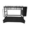 Dish Drying Rack Iron Multipurpose 2 Tier Cutlery Holder Small Dinnerware Drainer Chopsticks Cutlery Countertop Drying