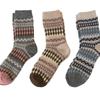 Women's Retro Fair Isle Wool Socks - Ethnic Style, Warm, Mid-Calf, Perfect for Autumn/Winter