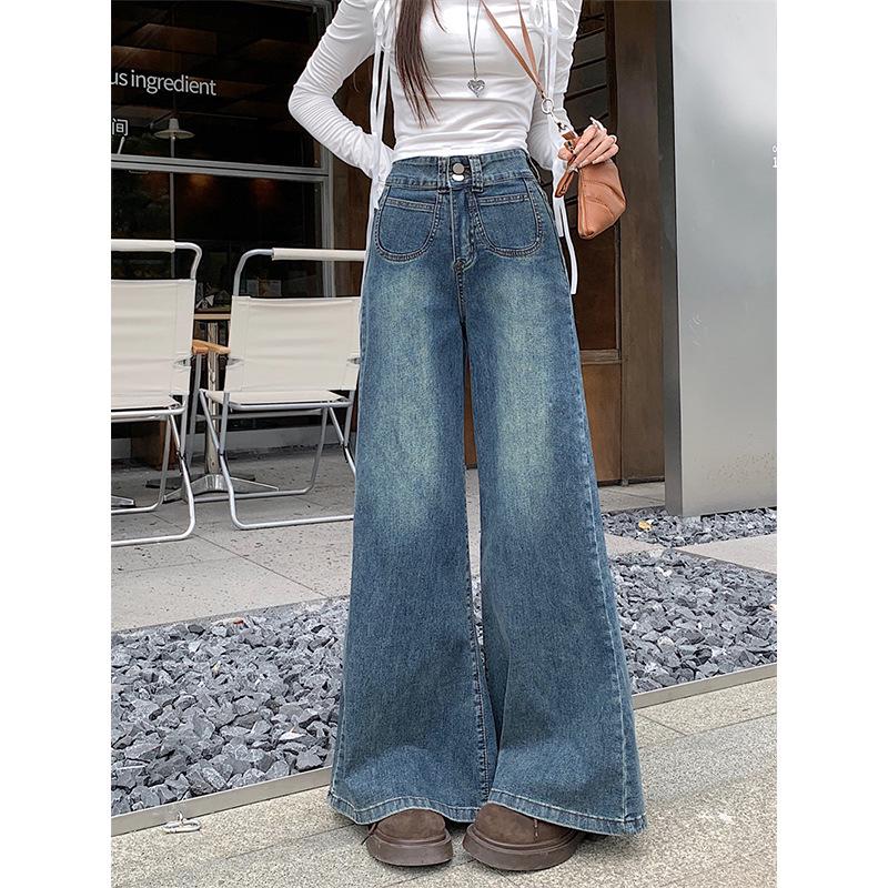 

Women s Plus Size Micro-Flare Jeans – High-Waisted, Leg Friendly, Flattering for Curvy and Pear-Shapes L Plus Size синий