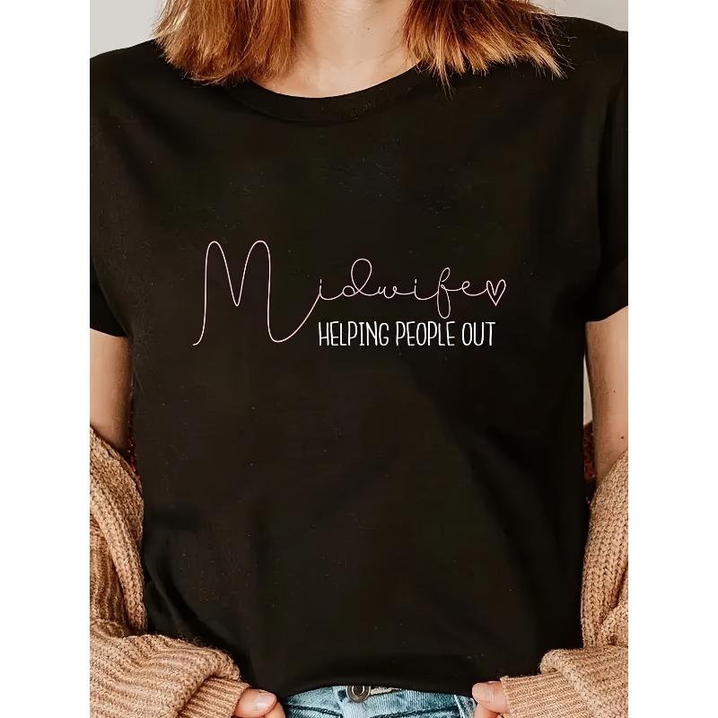 

Women s Summer Spring Casual Tee Short Sleeve Crew Neck Everyday Top S чёрный