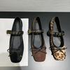 Women's Comfortable Ballet Shoes Designer Spring Fashion Square Toe Comfortable Soft Bottom Flat Shoes
