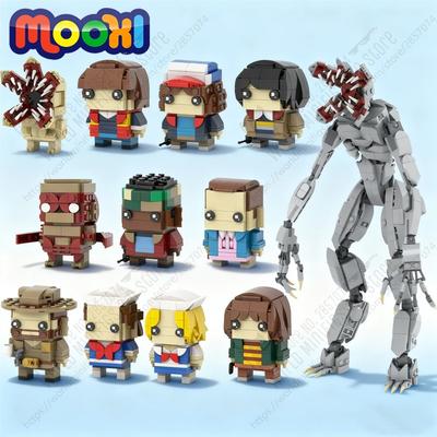 MOOXI Horror TV Figures Demon Brickheaded Building Blocks Models Sets MOC Bricks DIY Assembly Toys Kids Gifts Collection Display