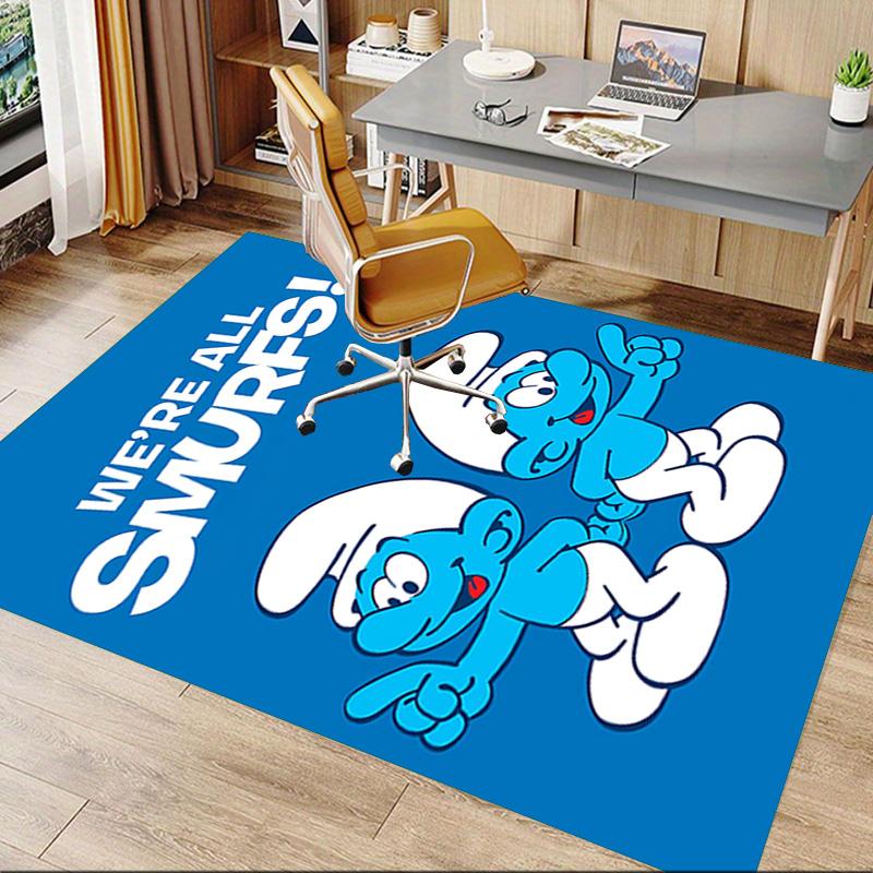 1pc Smurfs Forest Carpet for Playroom Bedroom Living Room Sofa Home Decor,kids Game Area Rug Non-slip Floor Mat Y72398