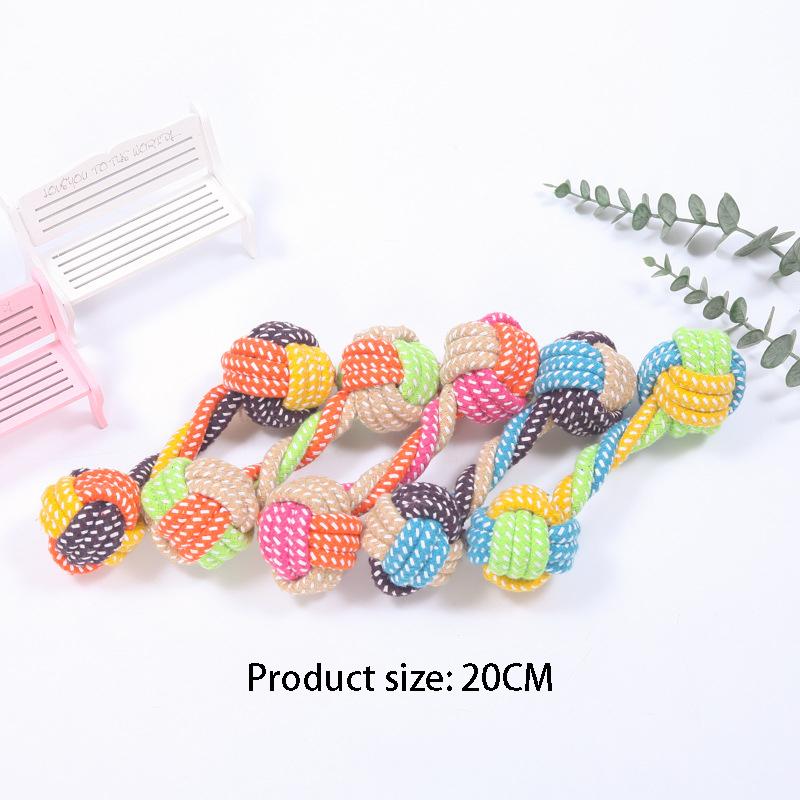 Mini Dog Toys Interactive Cotton Rope Chew Ball Toothbrush Puppy Toy for Teething Large Small Dogs Pet Accessories 5