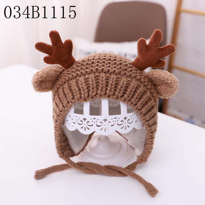 Baby Hats Autumn and Winter Boys Baby Wool Hats Antlers Ears Girls Ear Protectors Knitted Hats Children Thermal Hats