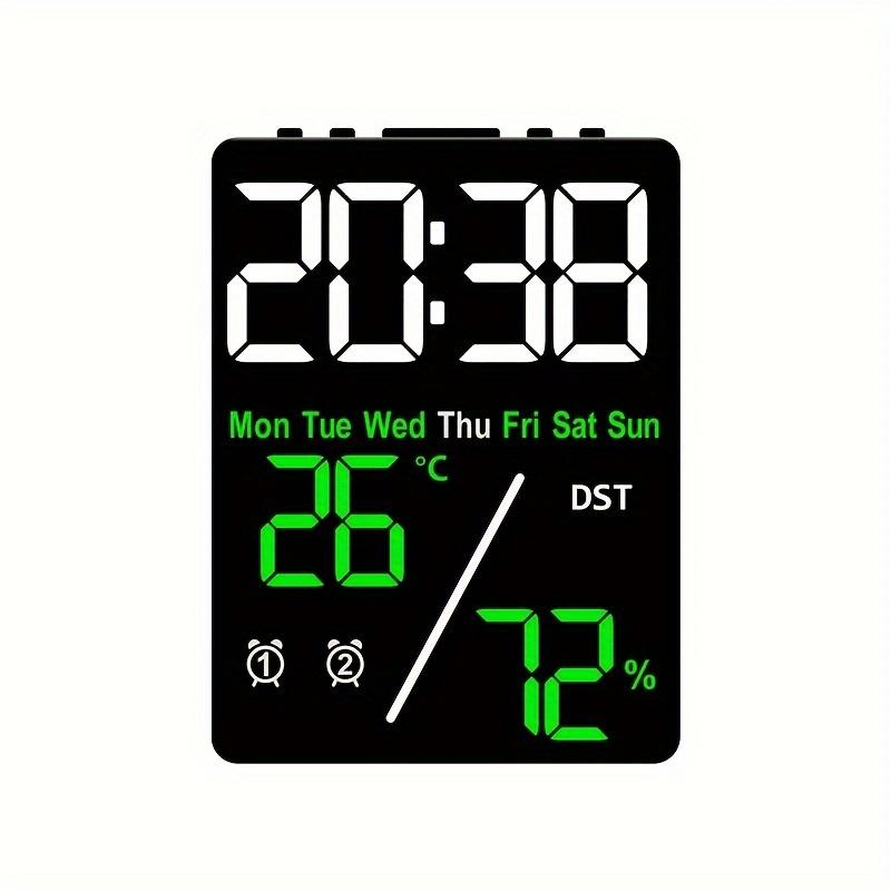1PC small LED art clock mall LED Alarm clock Gift Multi-function electronic clock Simple set temperature and humidity clock for